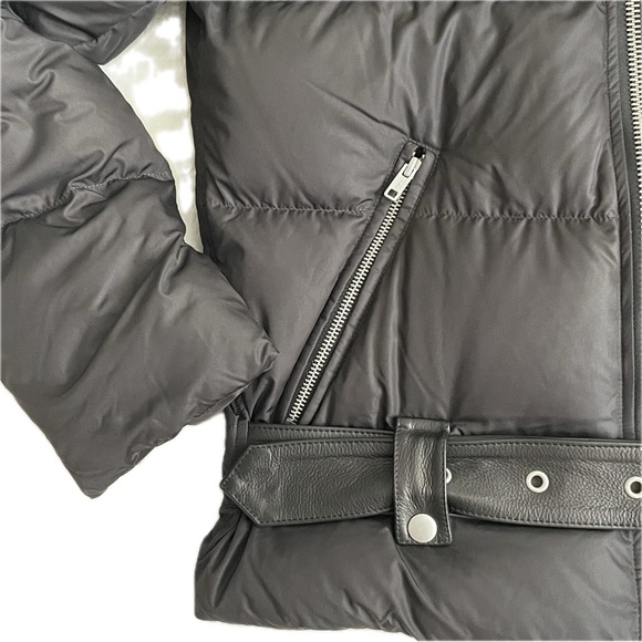 New Polo Ralph Lauren Down Moto Puffer Black Jacket Women’s Size Large - Picture 10 of 16